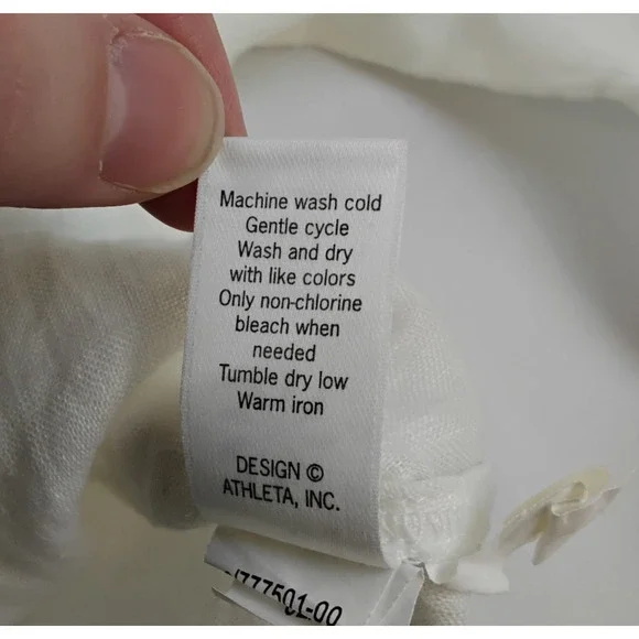 Athleta Linen Long and Lean Shirt Women's M White NWT #J5329 - Picture 11 of 15